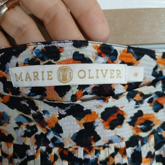 Marie Oliver Leopard Print 100% Silk Skirt Size 8 Punk Rock Festival Party - Picture 2 of 7